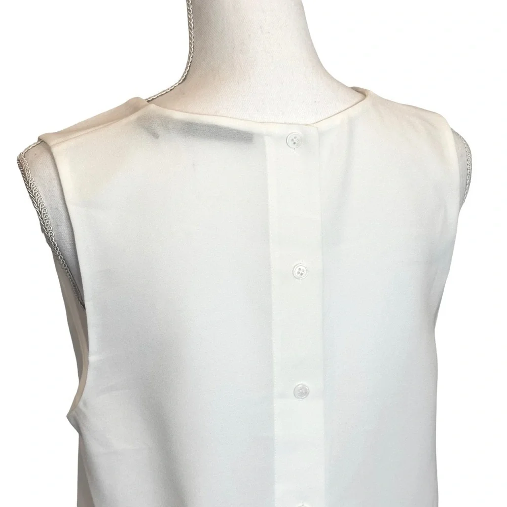 JENNI KAYNE | Crepe V Neck Shell - Picture 4 of 7